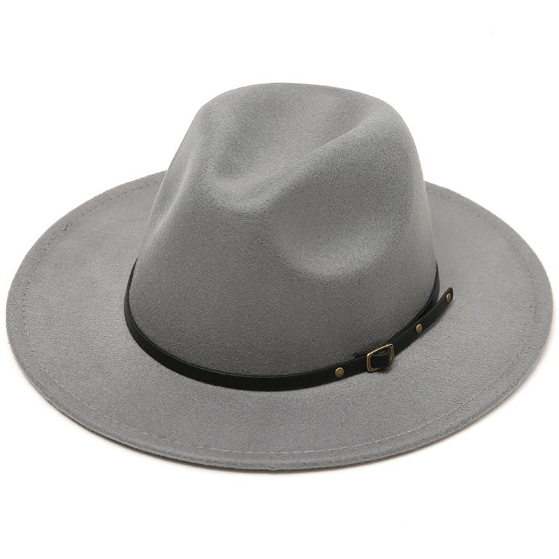 New Retro Women's Jazz Hat British Versatile Simple Woolen Hat Jazz Hat