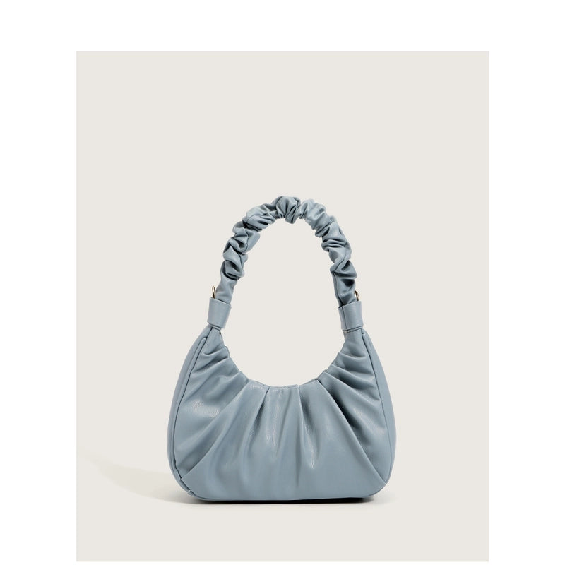 Texture Soft Leather Folds Cross-body Handbag