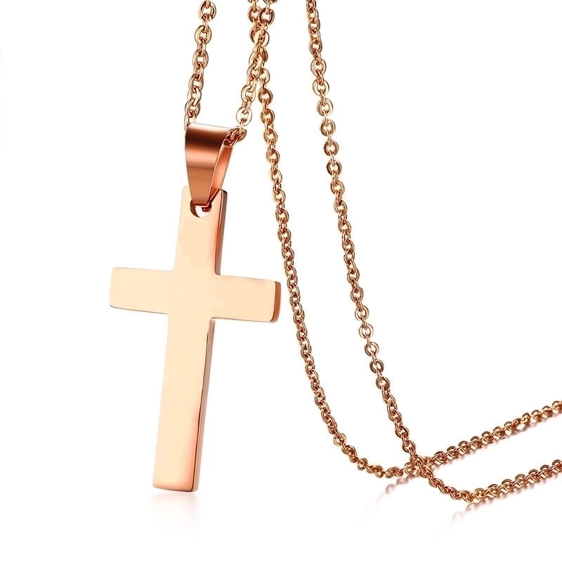 Jewelry Minimalist Cross 201 Stainless Steel Plating Stainless Steel Necklaces