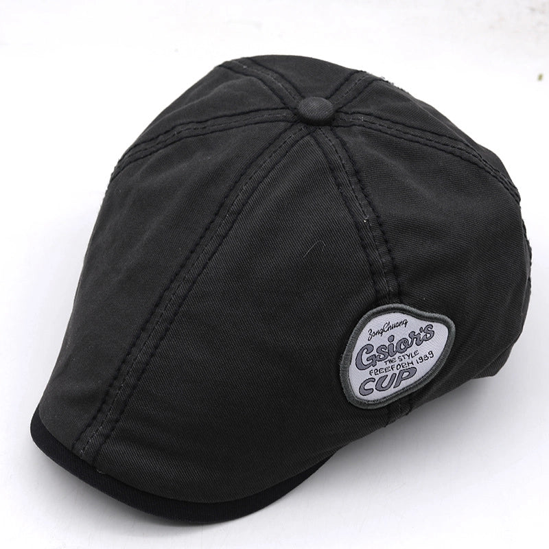 Retro New Washed Adjustable Forward Cap Reverse Beret Men's And Women's Cap
