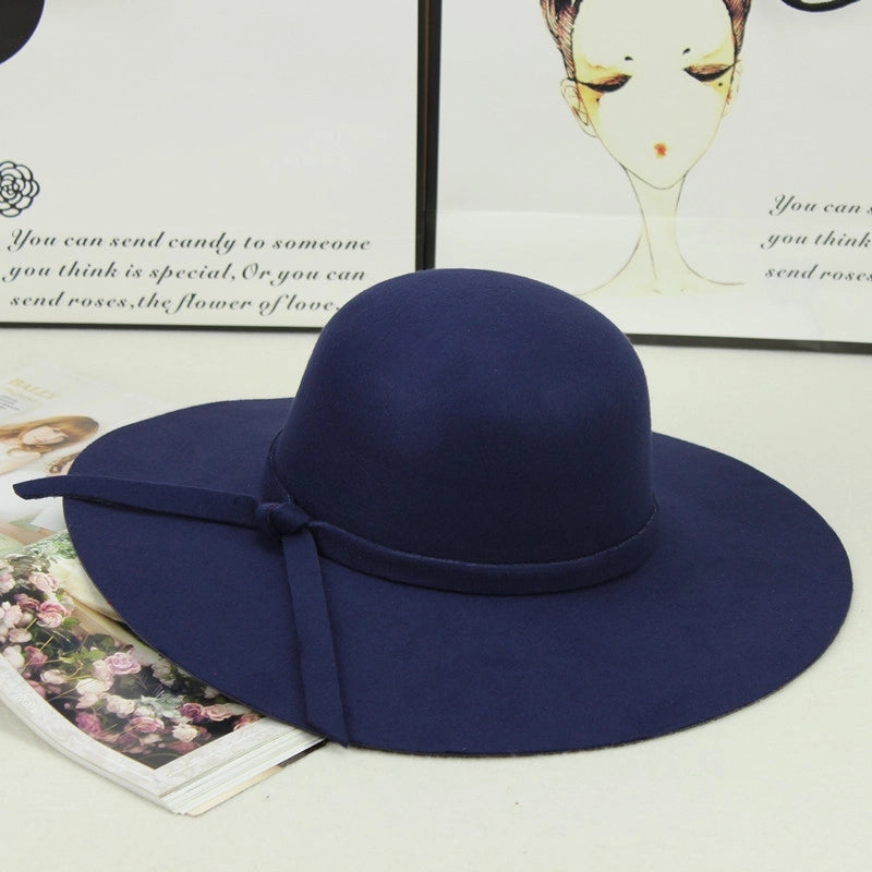 Ladies Along The Wool Autumn Hat Fashion Wind Wool Hat Autumn And Winter A Generation Of Hair
