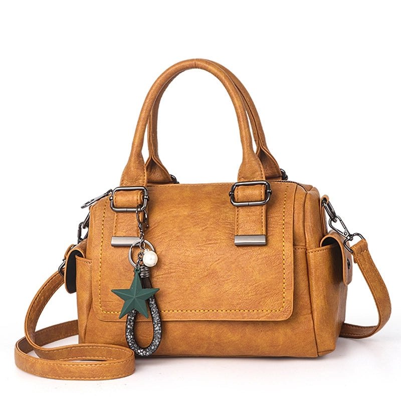 Women's Large All Seasons Pu Leather Basic Pillow Shape Bag