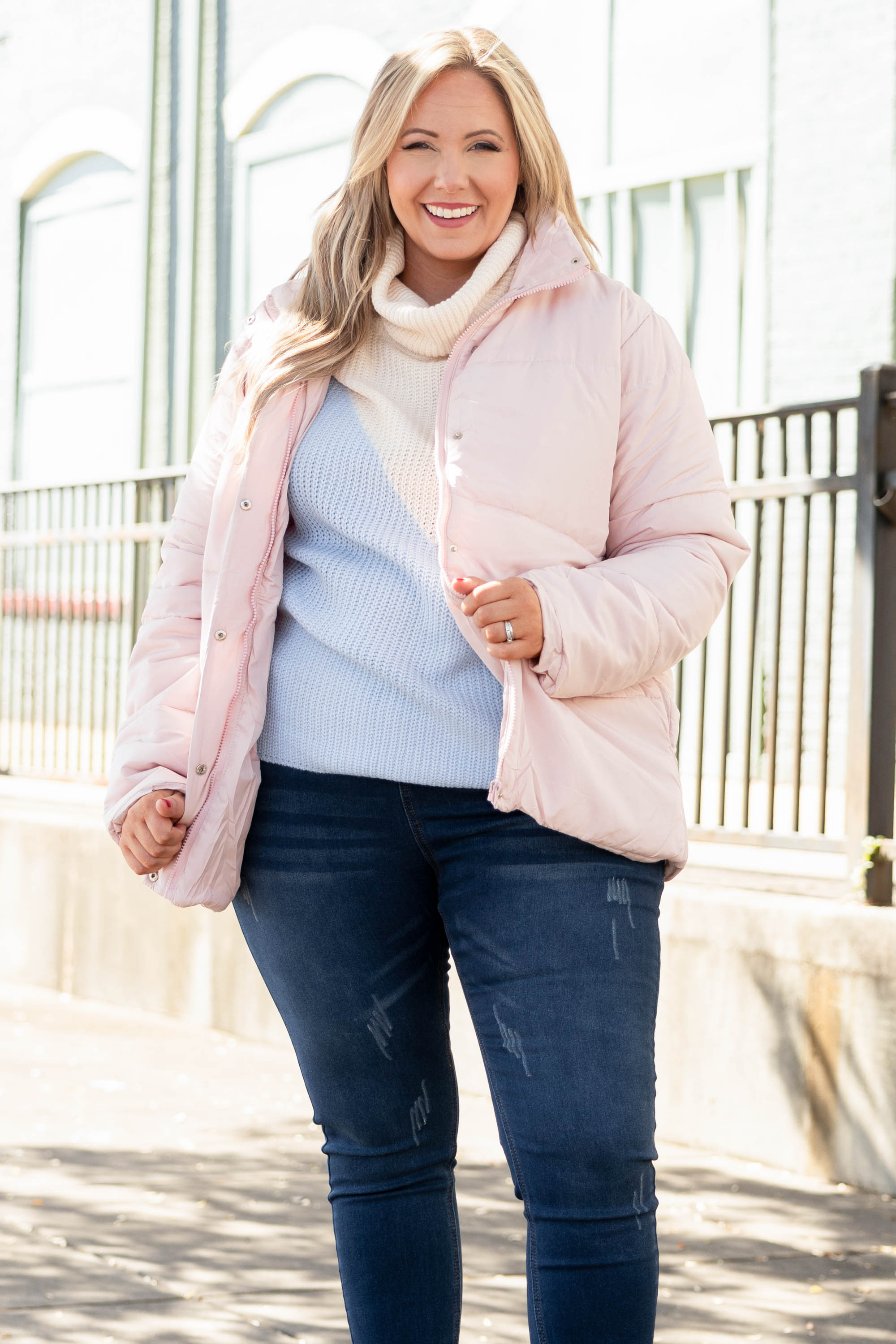 Winter Mornings Jacket. Pink