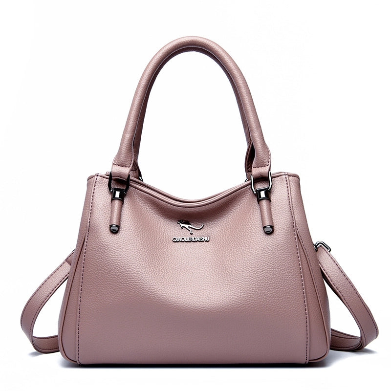 Women's Medium Pu Leather Solid Color Elegant Vintage Style Square Zipper Crossbody Bag
