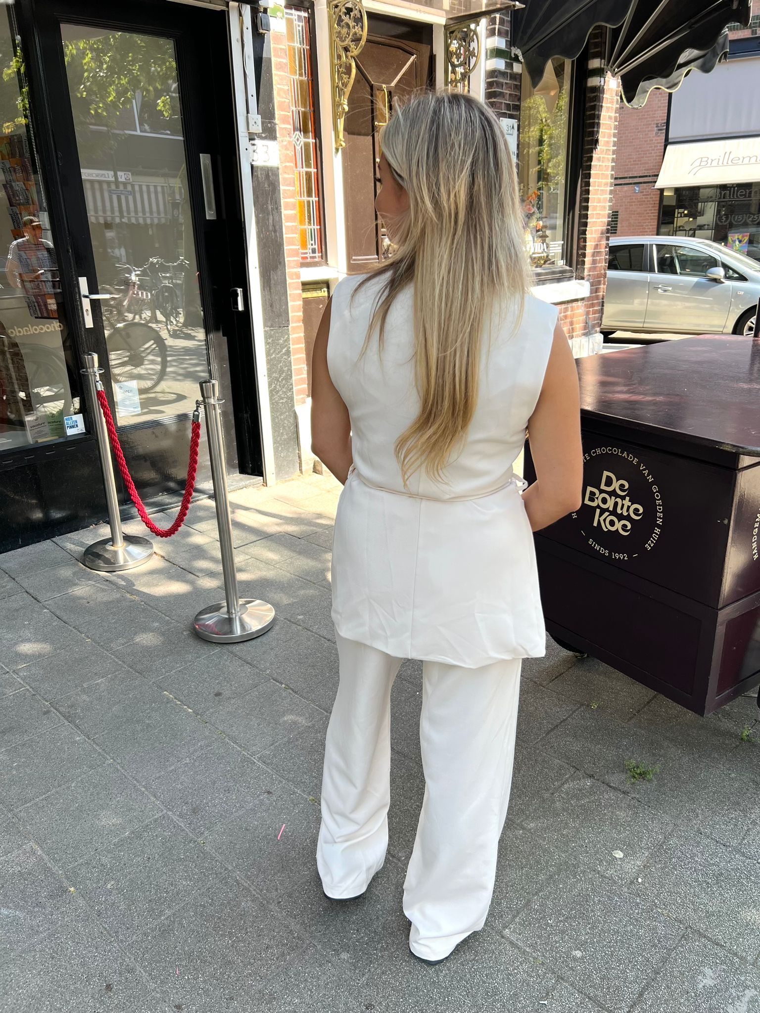 Kate Two Piece Gilet Set Ecru