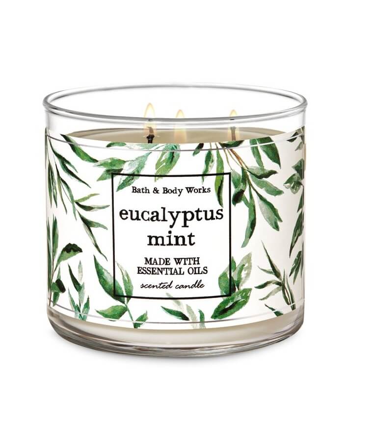 Bath & Body Works Eucalyptus Mint 3-Wick Candle