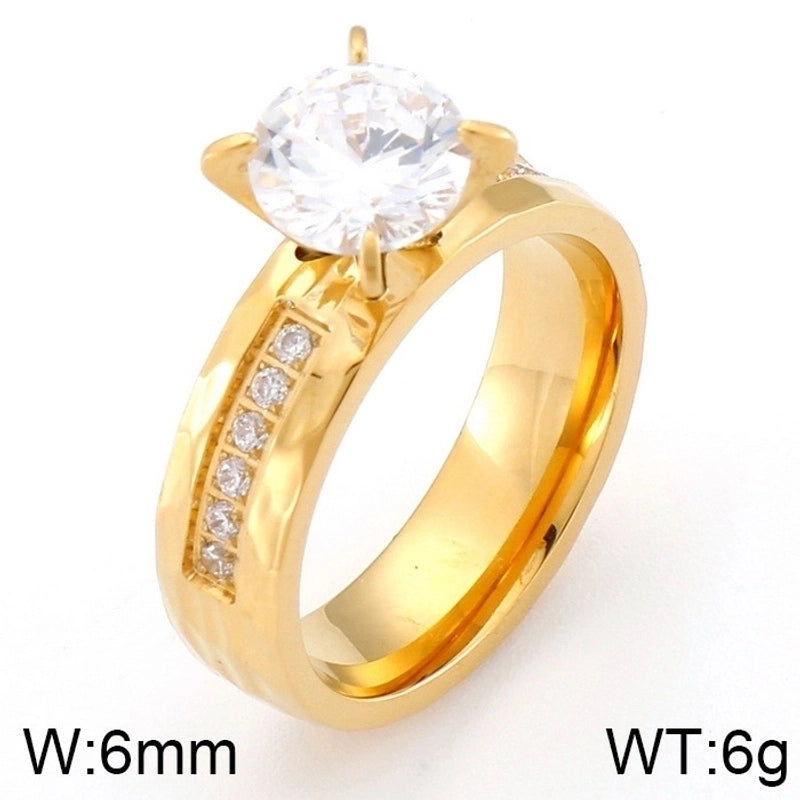 Titanium Steel 18K Gold Plated Minimalist Plating No Inlaid