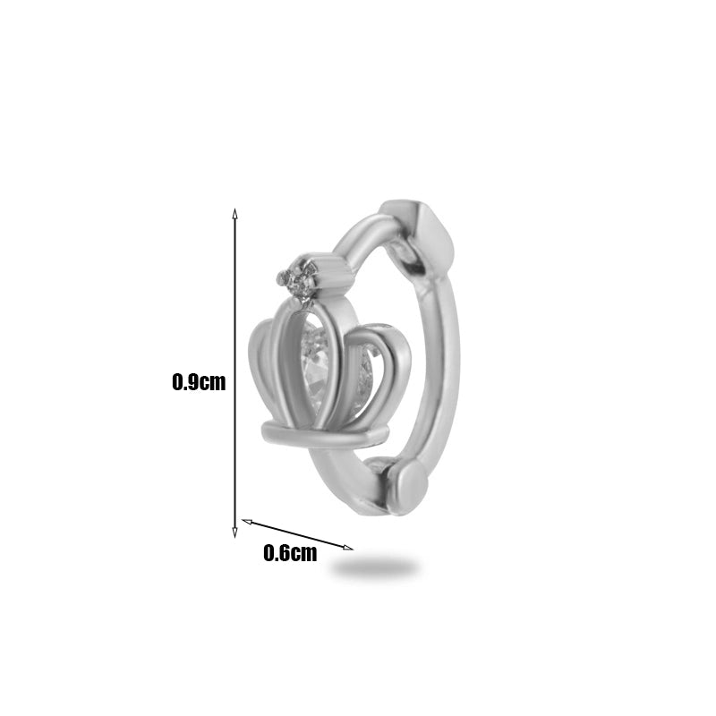 1 Piece Minimalist Classic Style Round Plating Inlay Copper Zircon 18k Gold Plated Ear Studs