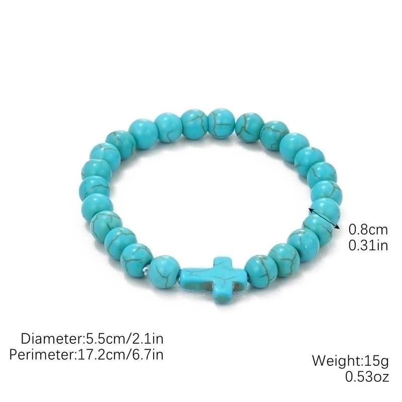 Fashion Starfish Butterfly Turquoise Beaded Women's Bracelets 1 Piece