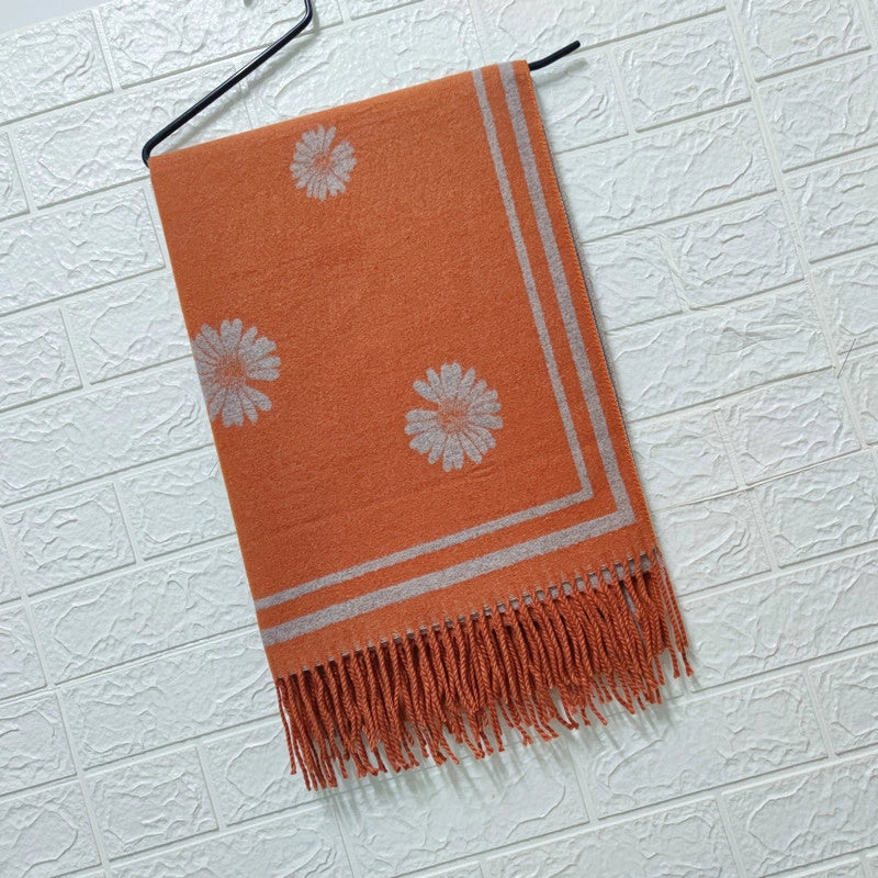 Women's Cute Sweet Printing Imitation Cashmere Polyester Scarf