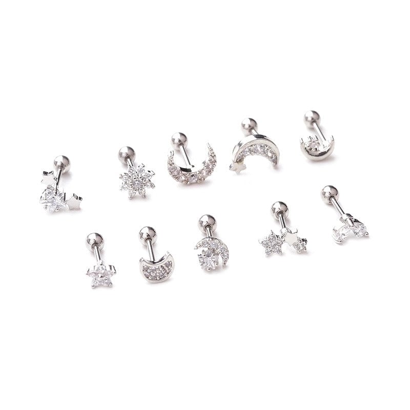 Ear Cartilage Rings & Studs Flower Copper