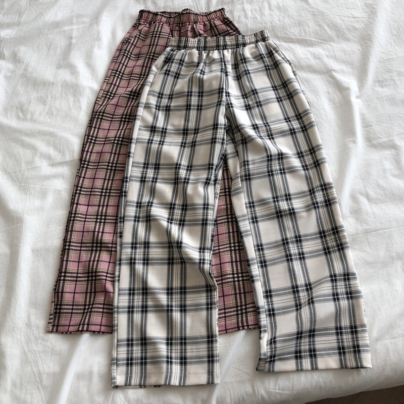 Ulzzang Plaid Pants KF9115