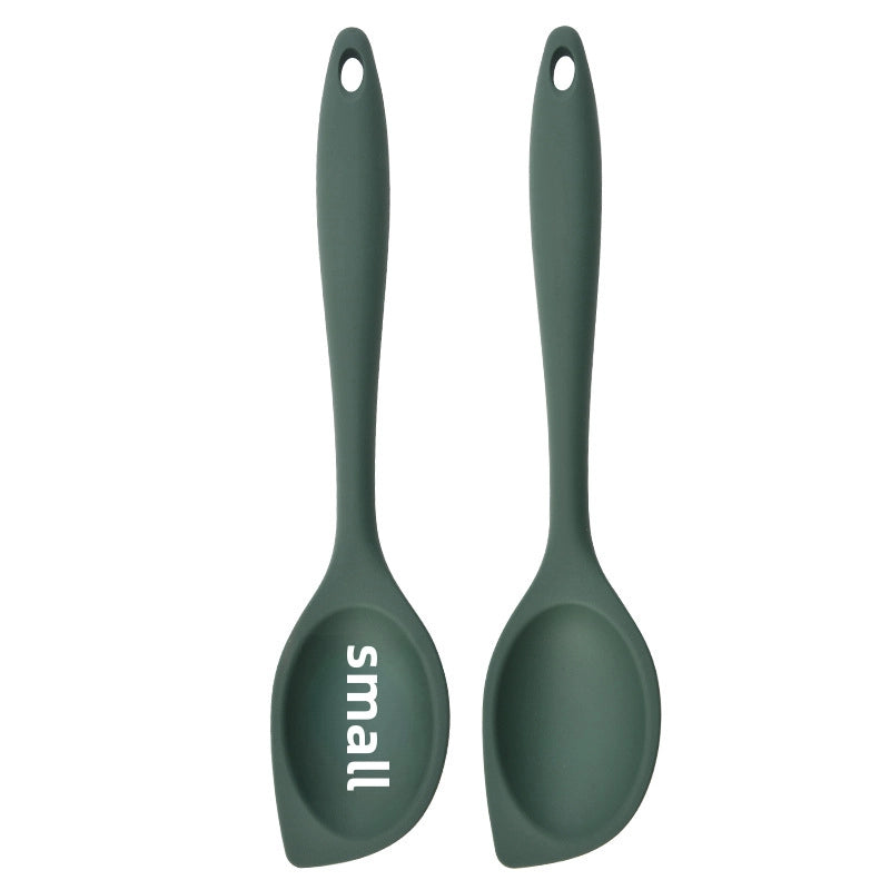 Cooking Kitchenware Silicone Spoon All-inclusive Spoon Household Spoon Dense Size Children's Available Medium Mixing Salad Spoon