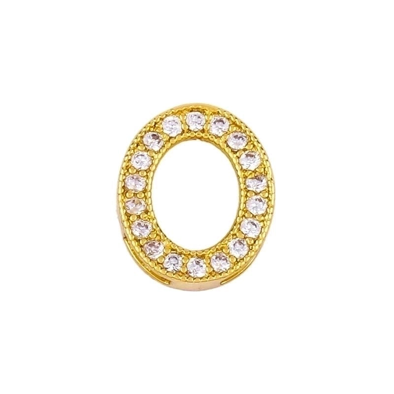 Fashion Letter Copper Gold Plated Zircon Necklace