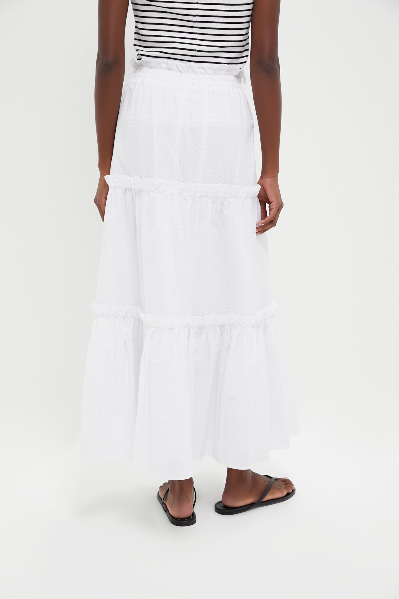 White Seersucker Prado Skirt