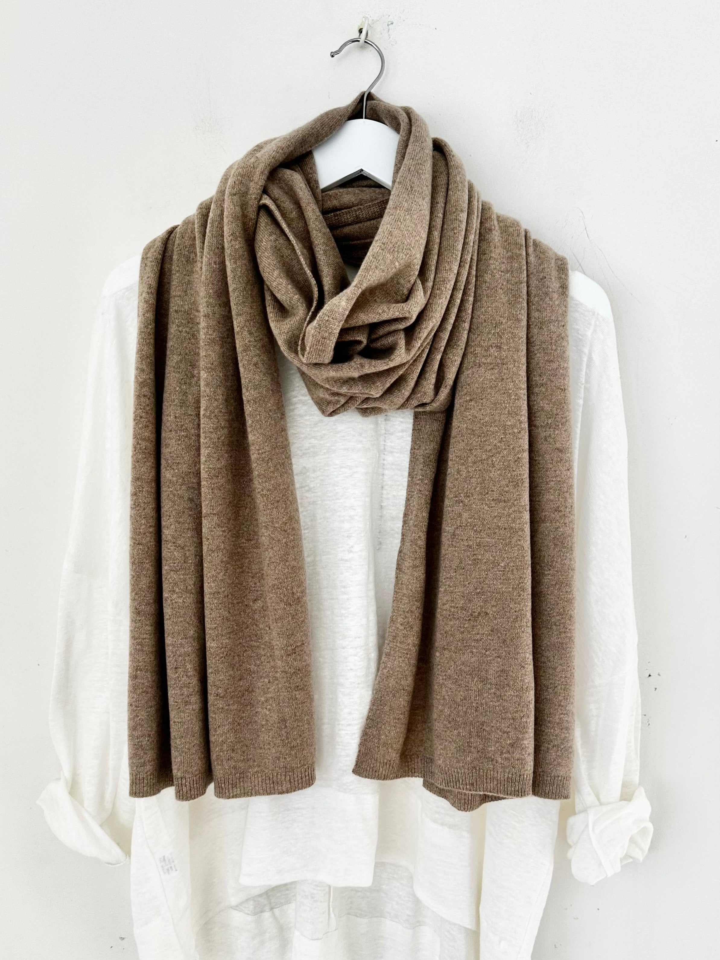 large cashmere scarf-oat almond