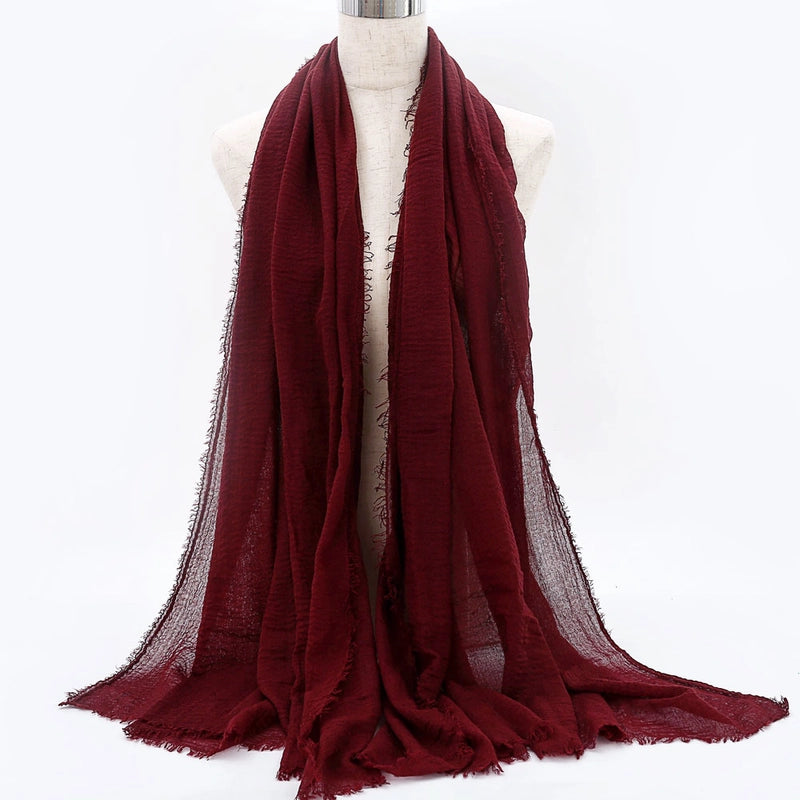Women's Elegant Minimalist Solid Color Cotton Shawl