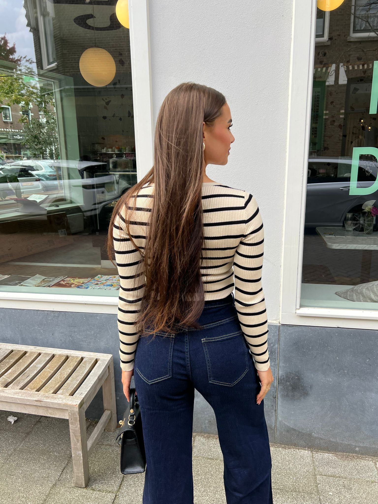 Body Button Beige Stripe