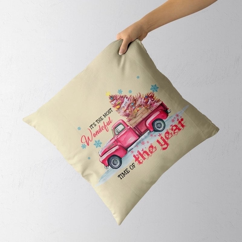 Christmas Vacation Letter Polyester Pillow Cases Couch & Sofa Decor