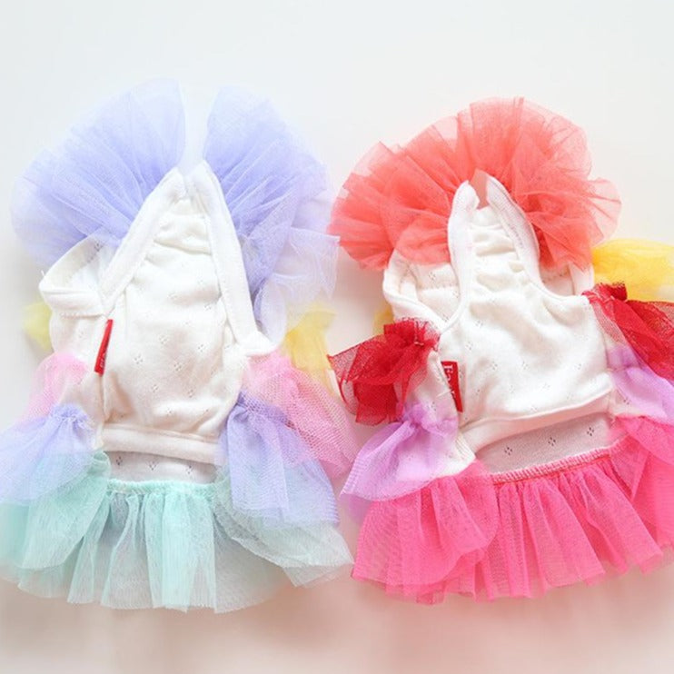 Multi-Color Layered Dog Cat Princess Dress