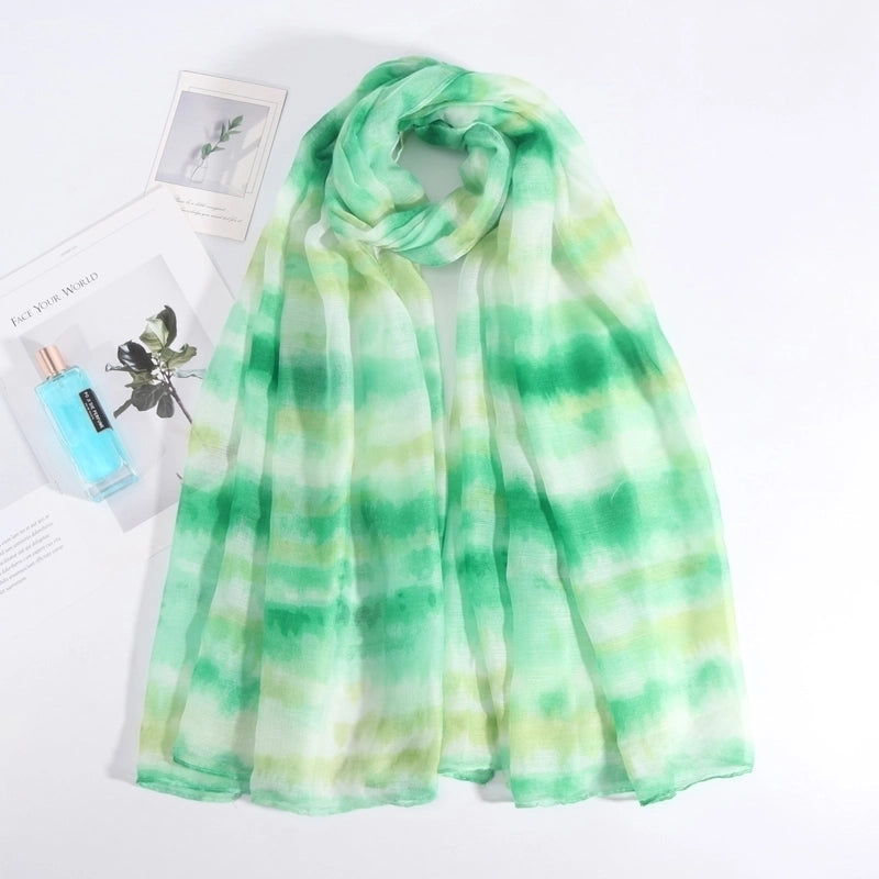 Unisex Ig Style Color Block Polyester Printing Dyeing Braid Silk Scarf