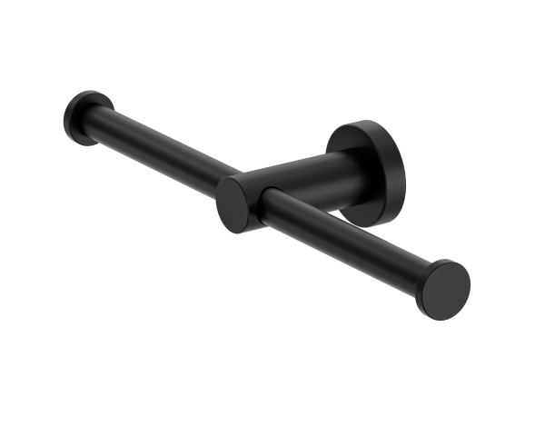 Double Toilet Roll Holder - Matte Black / NR1986dMB