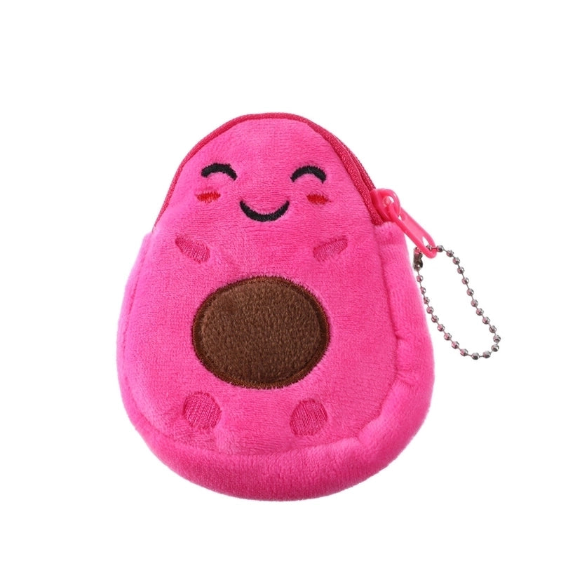 Kid's Cartoon Fruit Plush Zipper Kids Wallets