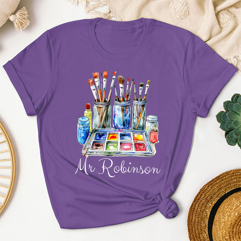 Personalized Let's Make Some Art Teacher T-Shirt