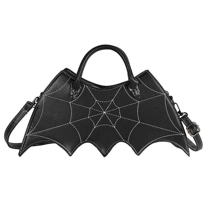 Halloween Women'S Medium Pu Leather Bat Fashion Zipper Handbag