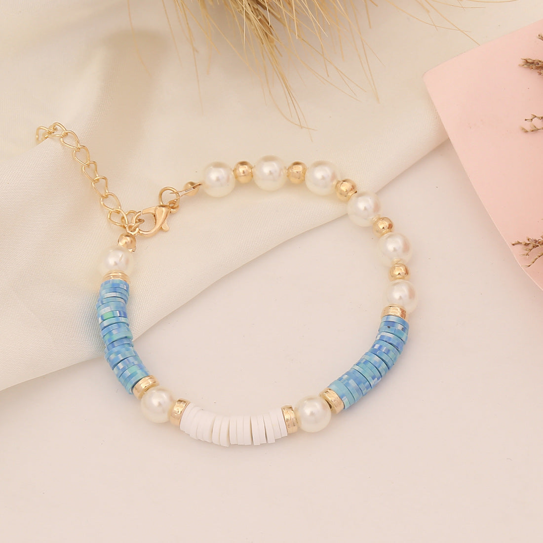 Women Bohemian Rhombus Polymer Clay Bracelets