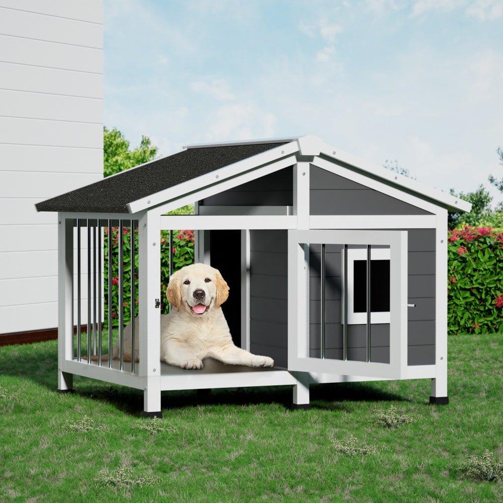 Large Wooden Dog Kennel House Indoor/Outdoor