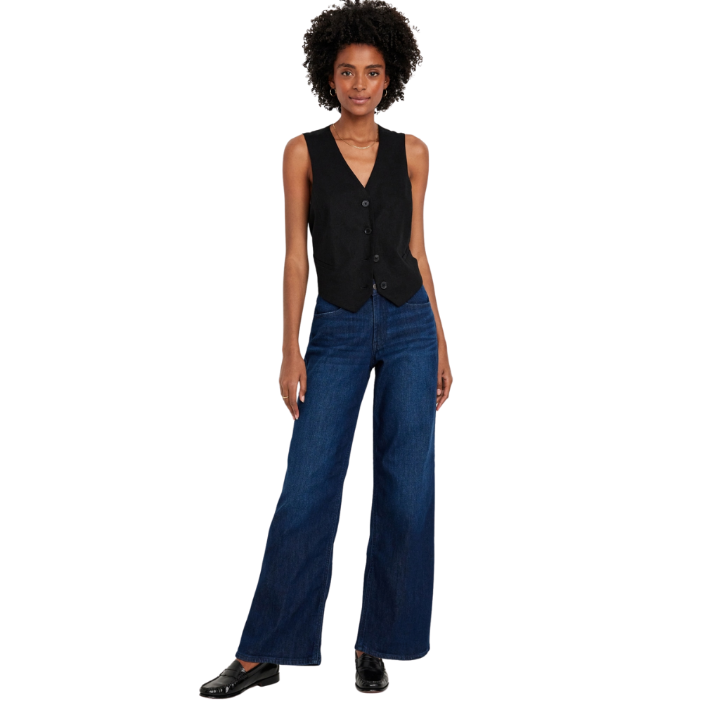 High Waisted Wow Wide Leg Jeans