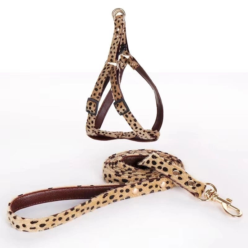 Mohair Leopard Pet Collar
