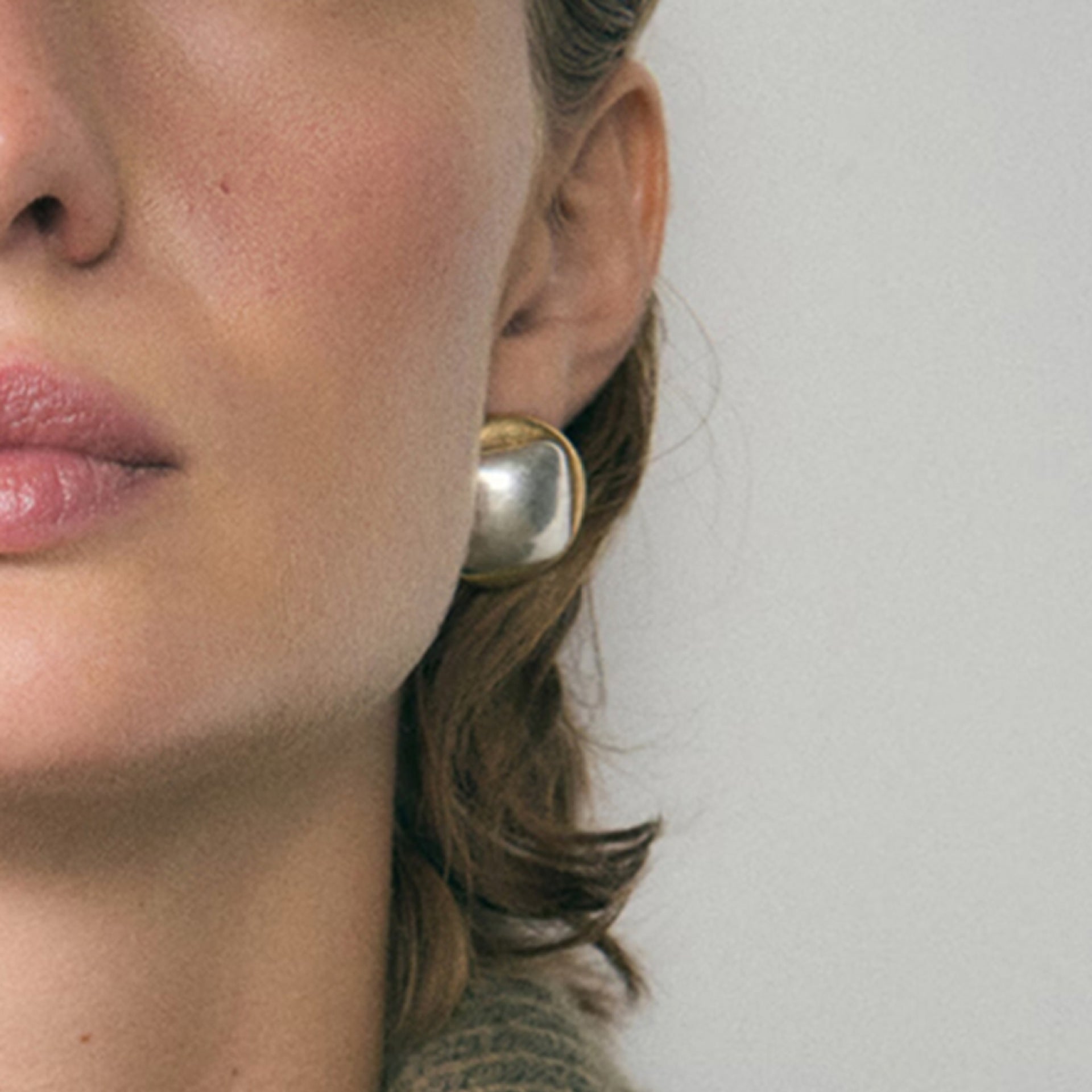 Jie Ding Titanium Steel Earrings Niche Earrings Stainless Steel Earrings
