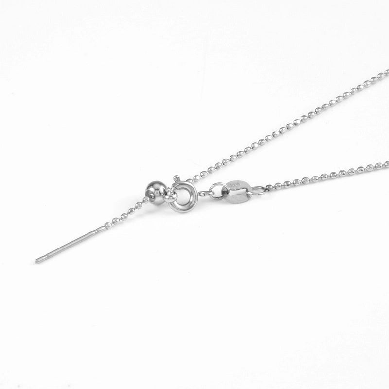 Fashion Solid Color Titanium Steel Plating Pendant Necklace 1 Piece