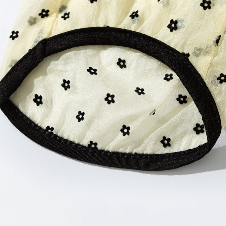 Flower Pattern Breathable Tulle Dog Cat Vest