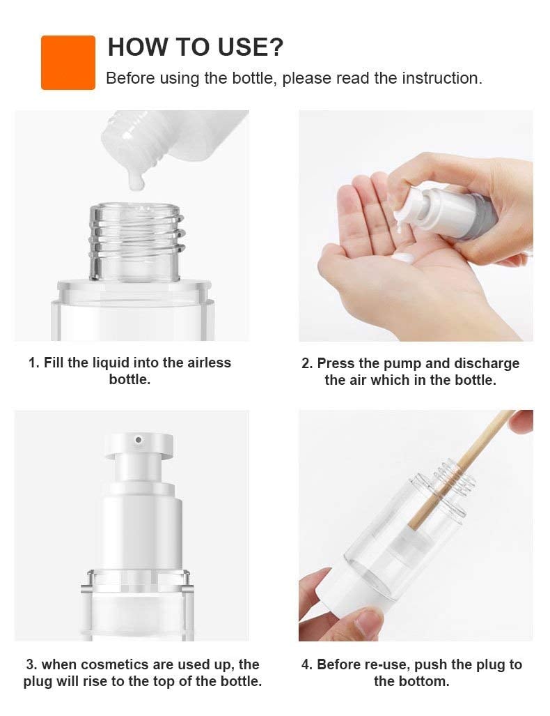 Vacuum Cosmetic Cream Pump Bottle