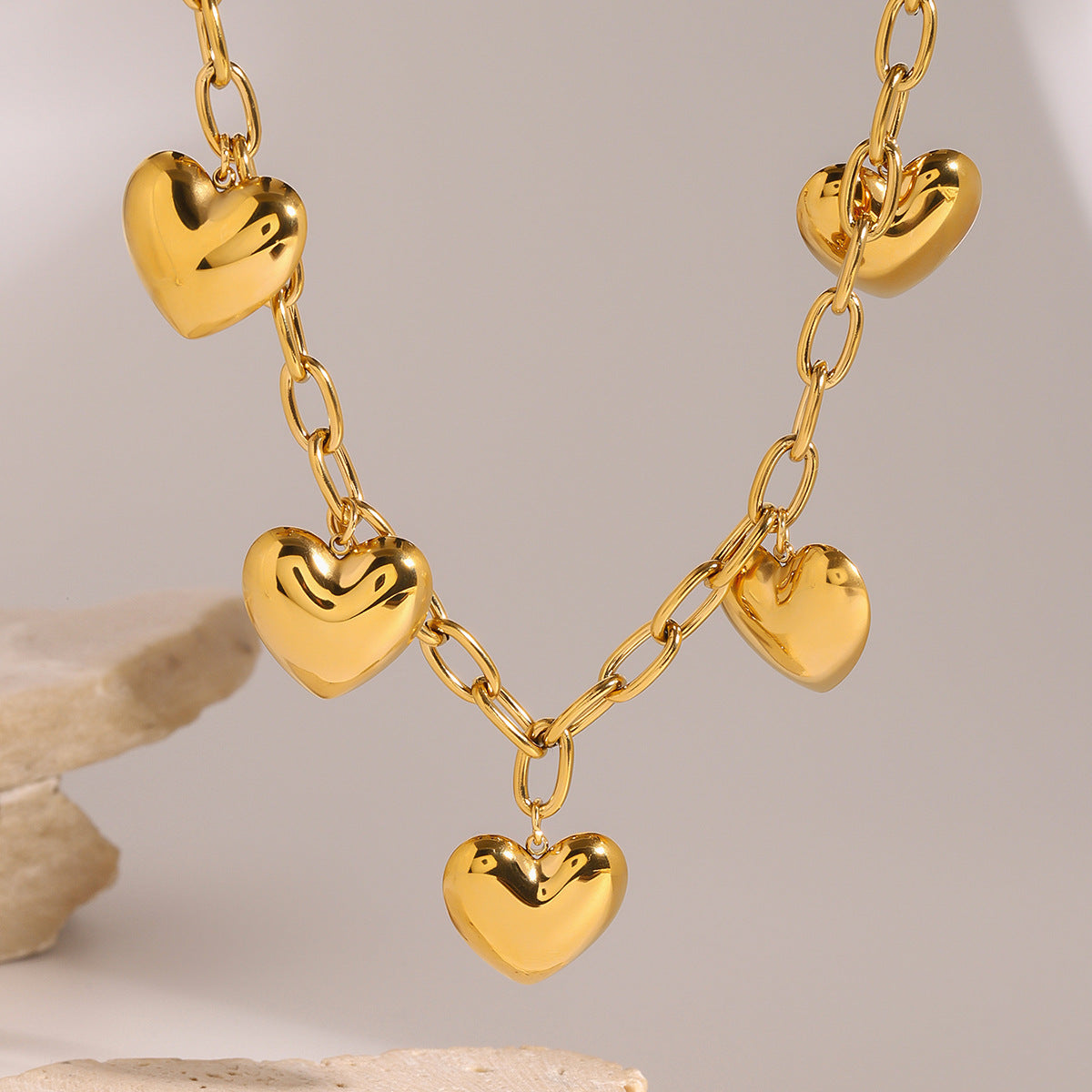 Stainless Steel Love Necklace Pendant Clavicle Necklace Niche Necklace Titanium Steel Necklace