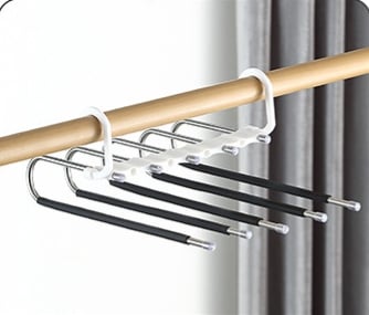 🔥 Space-Saving Solution: 🔥 Foldable Stainless Steel Pants Hanger