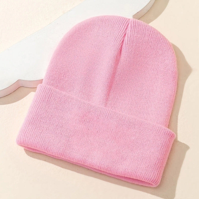 Women's Fashion Letter Embroidery Eaveless Wool Cap
