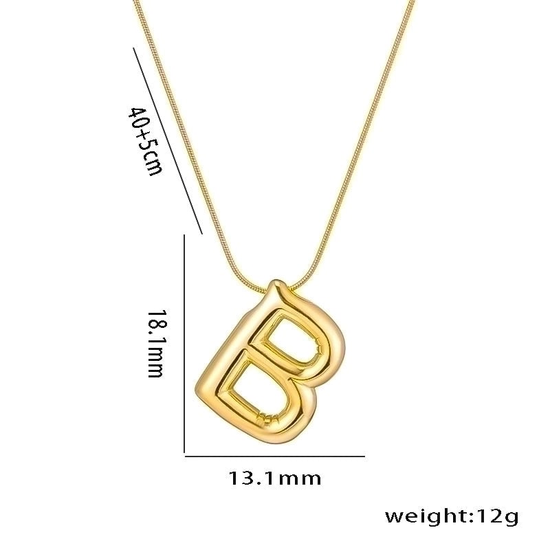 Vintage Style Letter Titanium Steel Plating Pendant Necklace