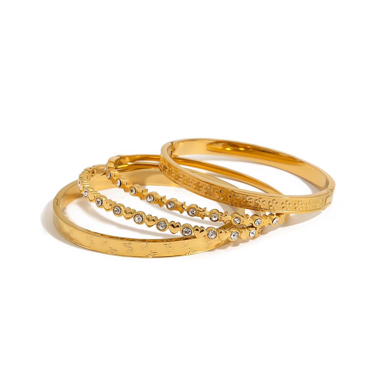 Jie Ding Stainless Steel Love Bracelet 18K Gold Hand Jewelry Titanium Steel