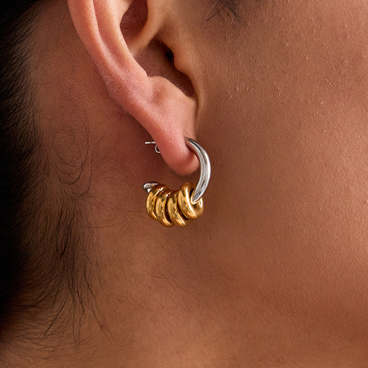 Stainless Steel C-Shaped Earrings Titanium Steel Earring