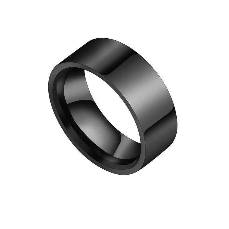 Fashion Solid Color 201 Stainless Steel 18K Gold Plated Plating Stainless Steel Rings