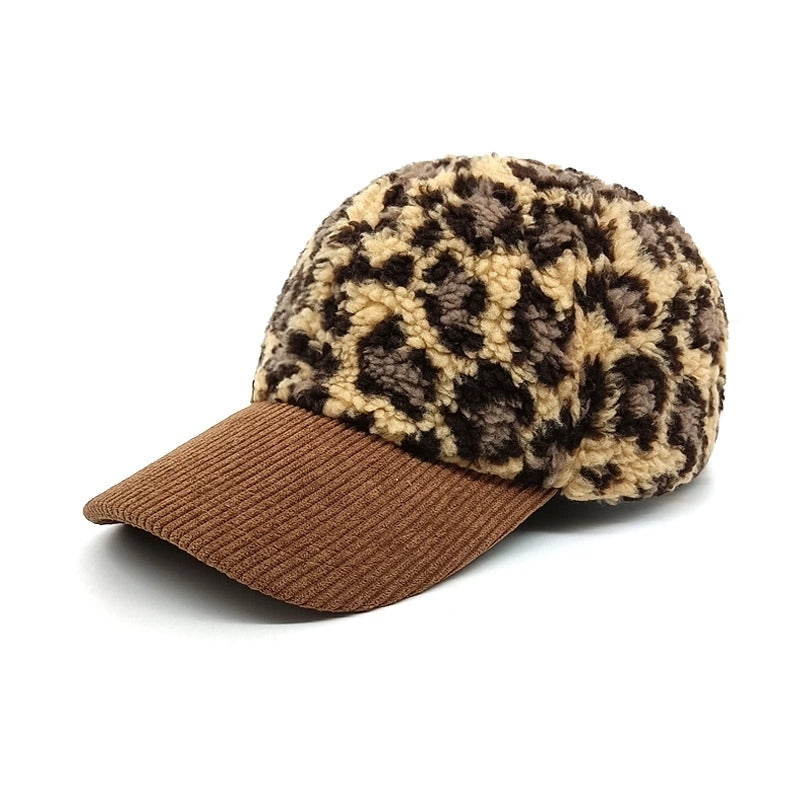 Unisex Vintage Style Leopard Curved Eaves Baseball Cap