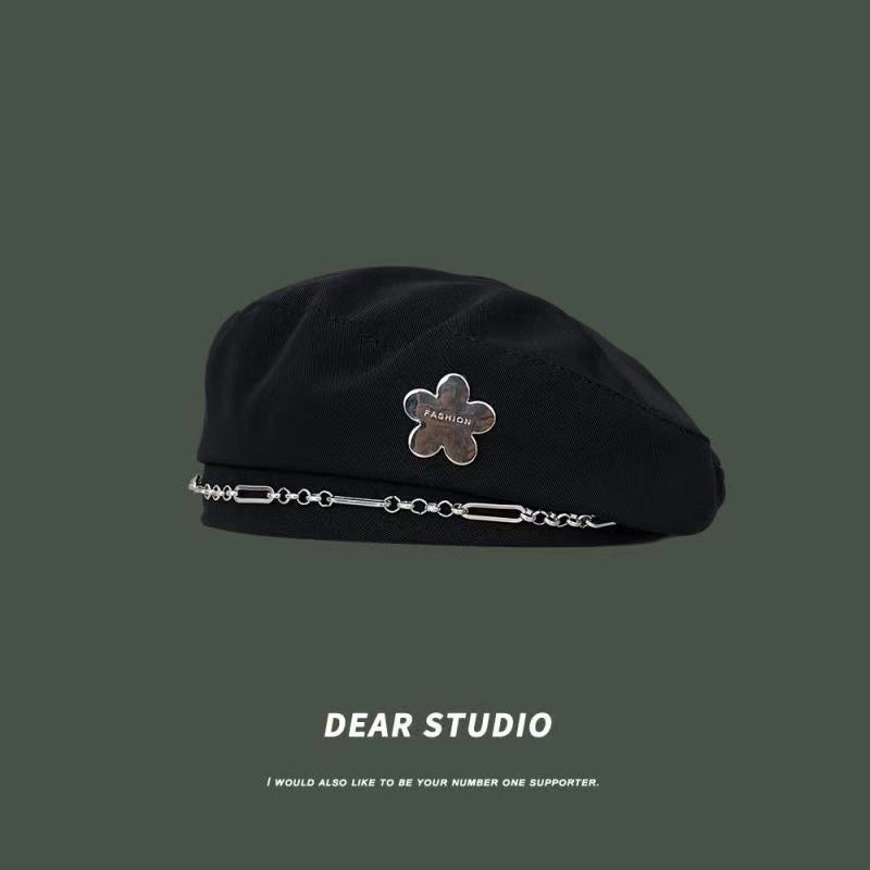 Love Beret Love 2025 Women Autumn And Winter New Woolen Hat Big Head Circumference Face Small