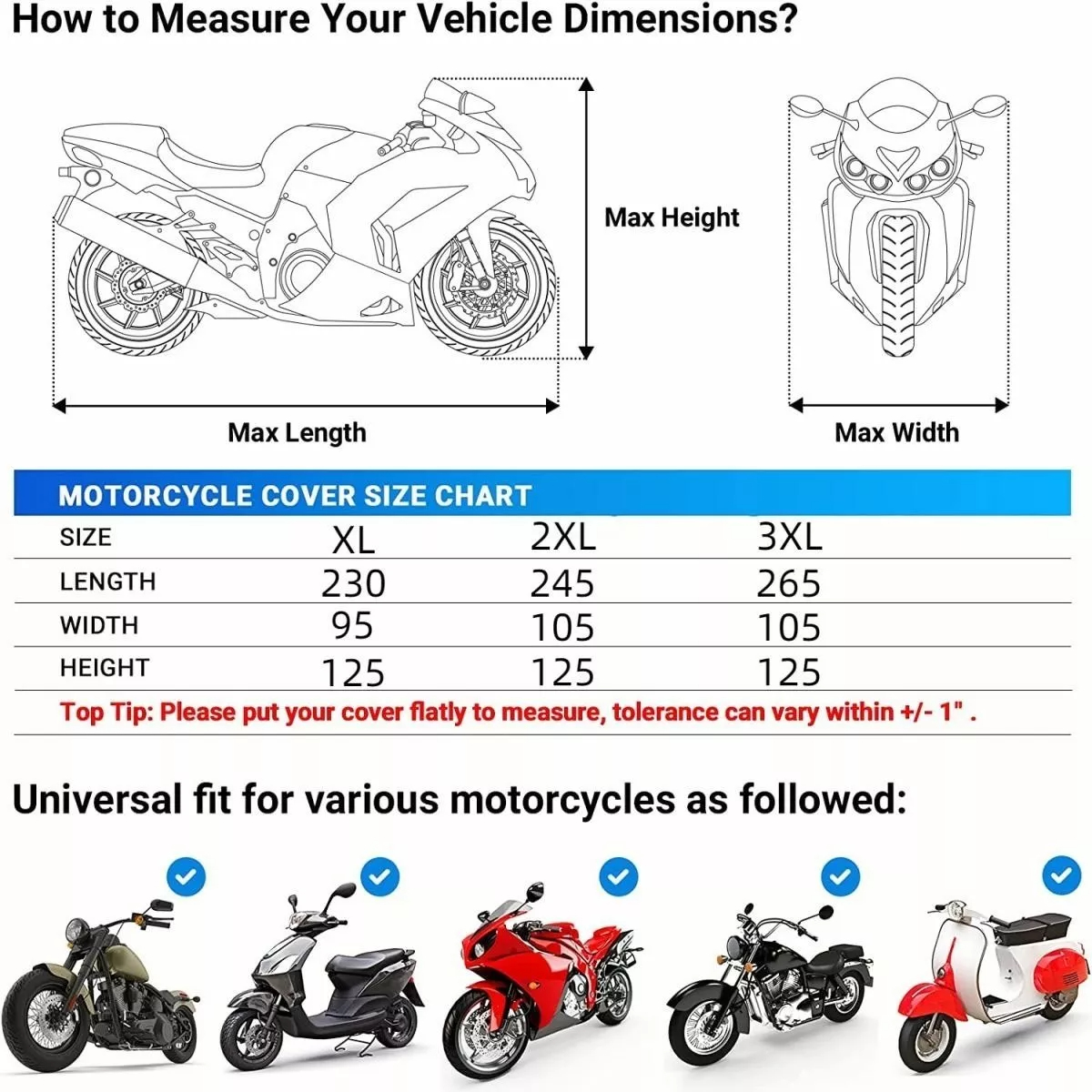 Funda Motocicleta Impermeab Grueso Cubiertas Para Moto