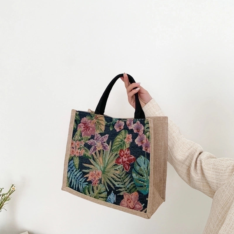 Women's Medium All Seasons Linen Streetwear Handbag Tote Bag