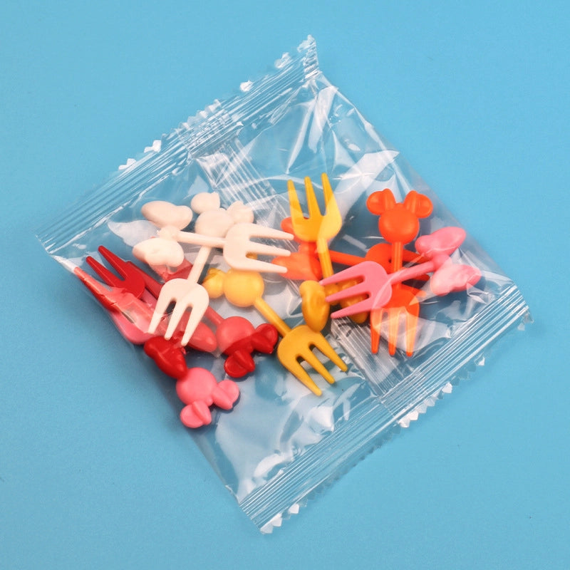 New Cartoon Fruit Fork  Mini Fruit Sign Hot Children Fruit Fork