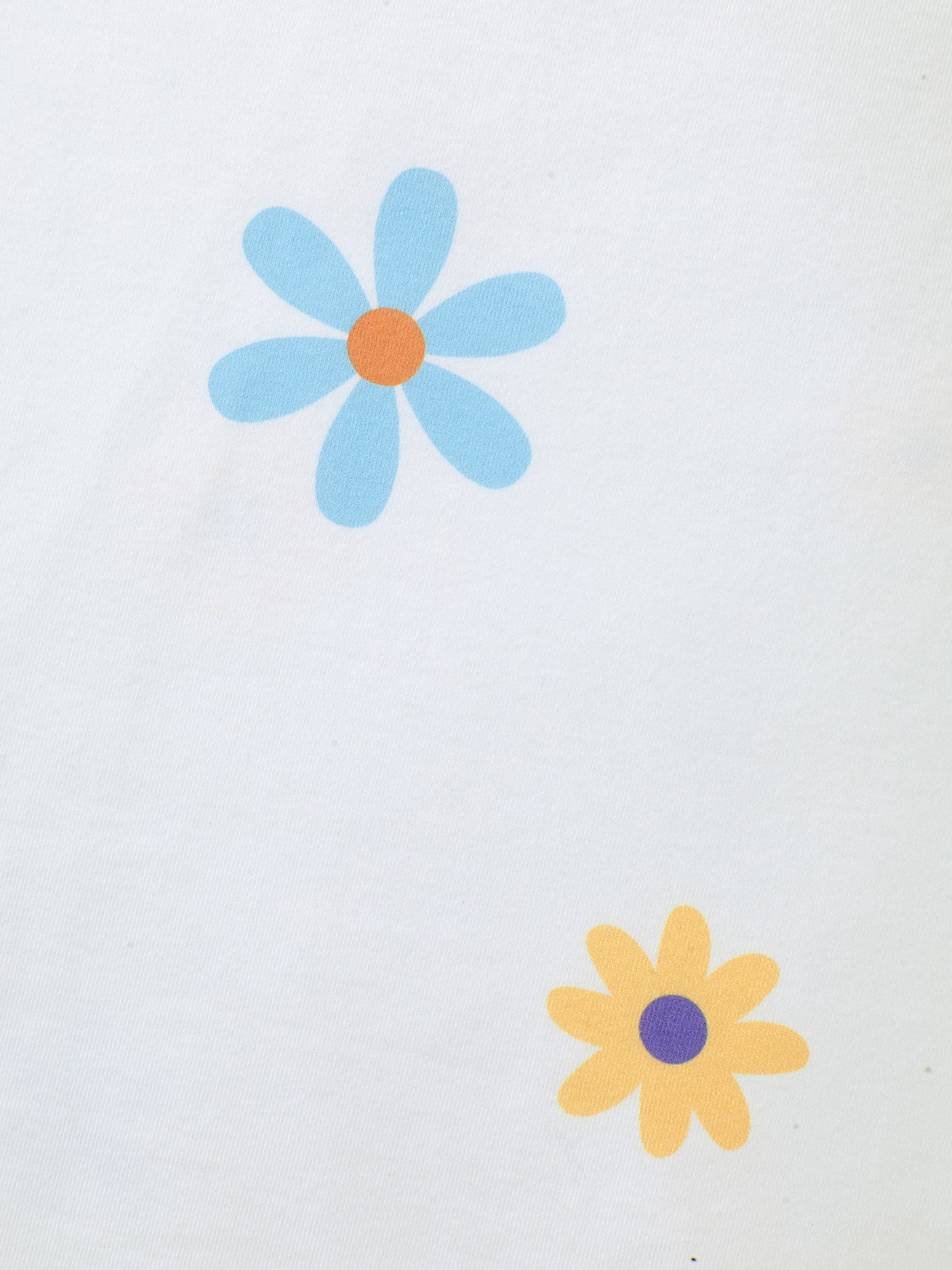 Stretchy Floral Print Round Neck T-Shirt